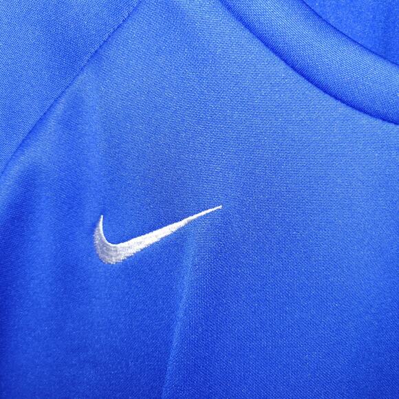 Nike Sweatshirt Pullover Thick 2XL Blue Long Therma Training Crew Logo Dri Fit - Picture 3 of 12